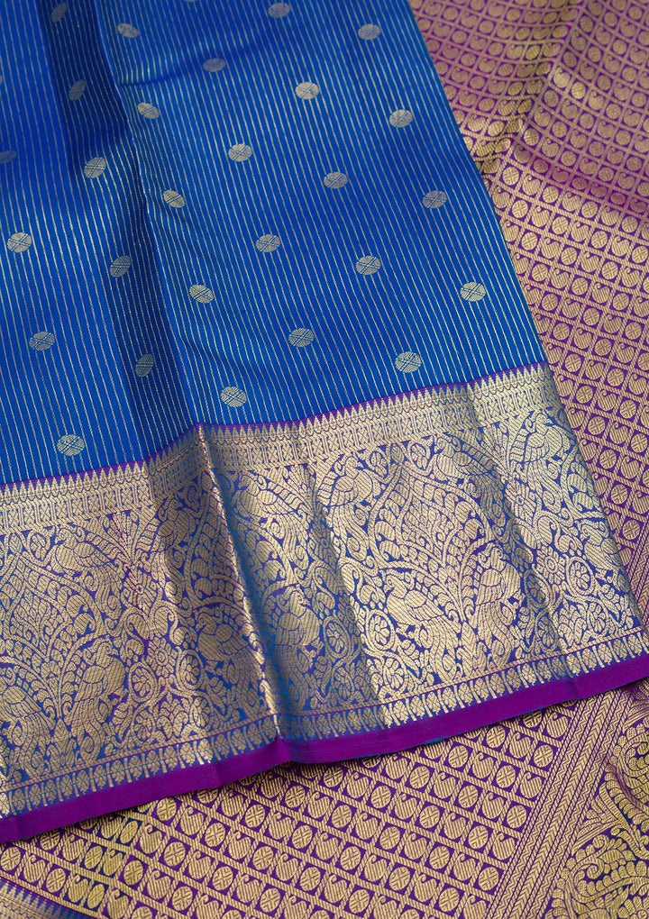Blue Zariwork Kanjivaram Pure Silk Saree