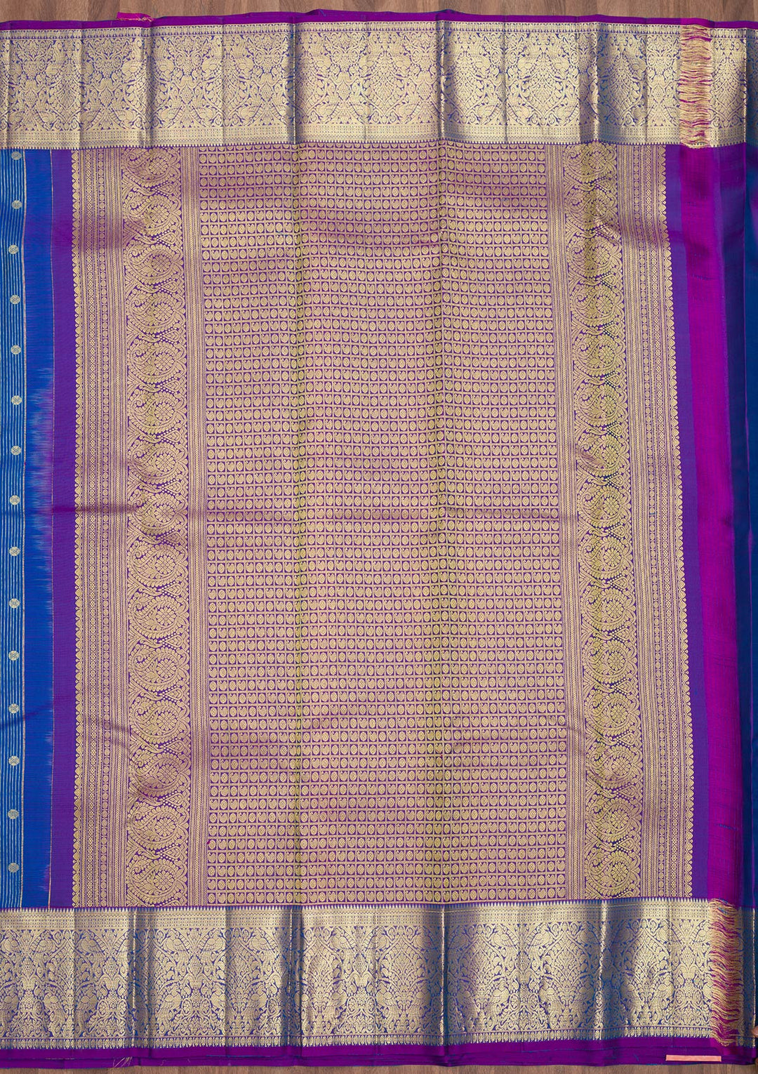 Blue Zariwork Kanjivaram Pure Silk Saree