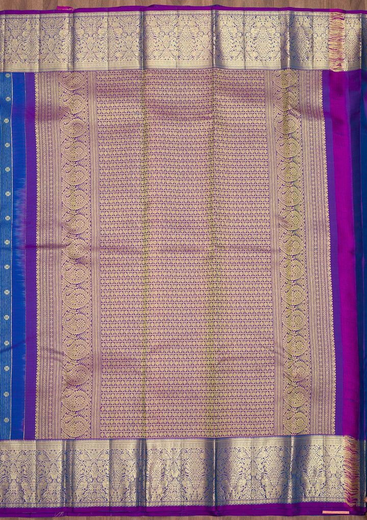 Blue Zariwork Kanjivaram Pure Silk Saree