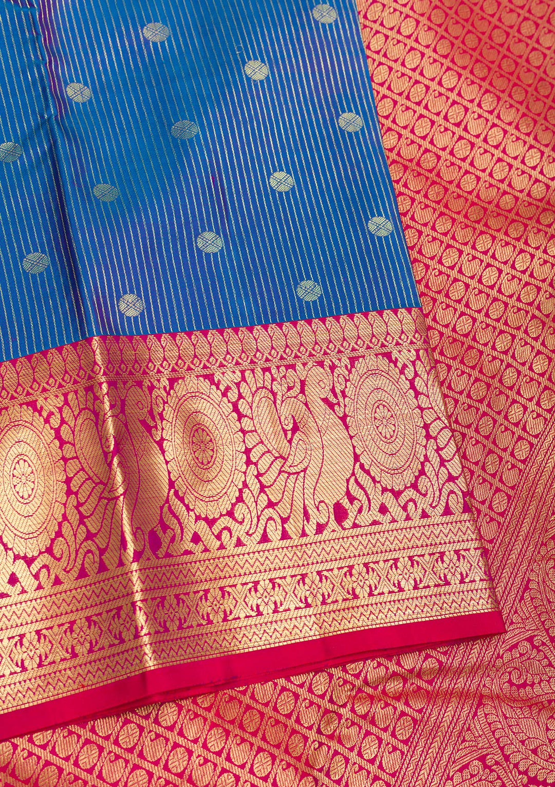 Blue Zariwork Pure Silk Saree