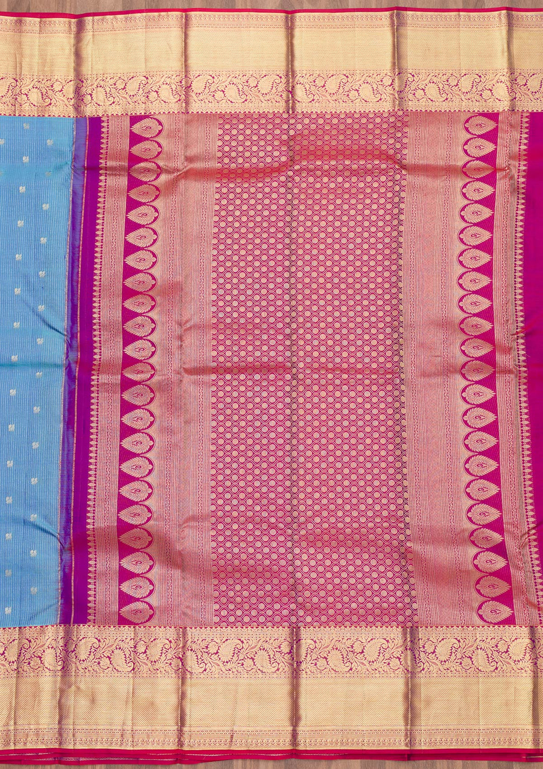 Blue Zariwork Kanjivaram Pure Silk Saree