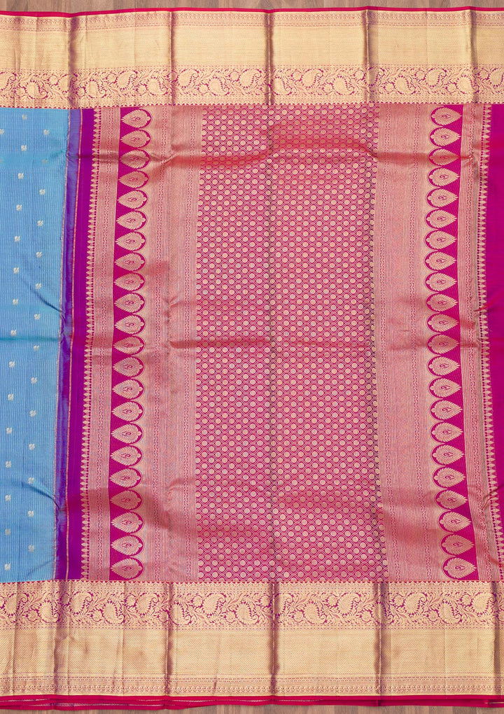 Blue Zariwork Kanjivaram Pure Silk Saree