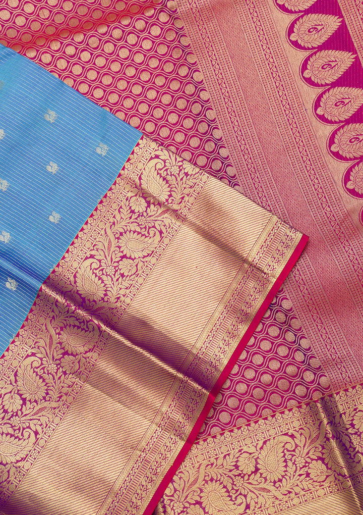Blue Zariwork Kanjivaram Pure Silk Saree