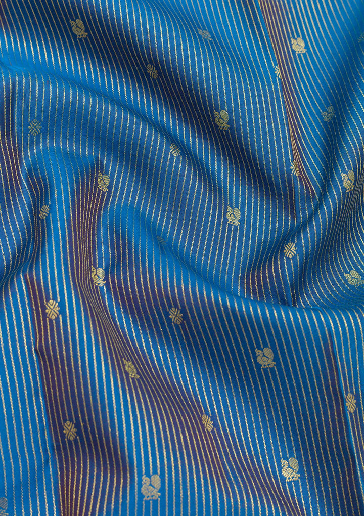 Blue Zariwork Pure Silk Saree