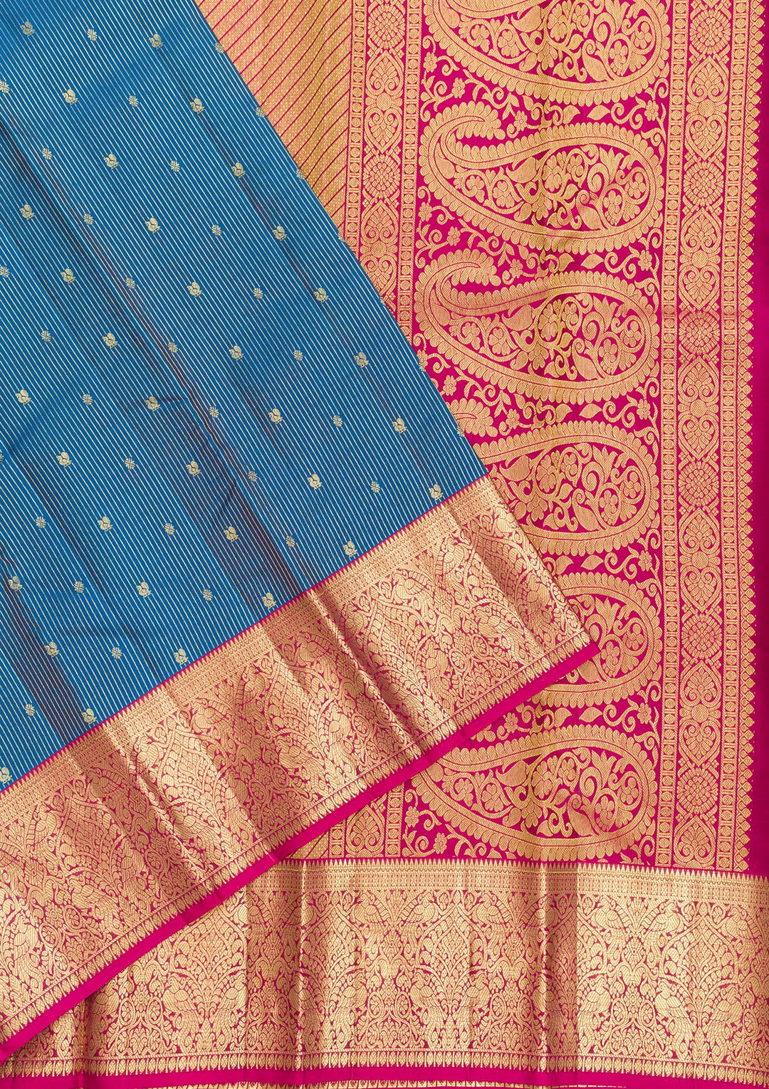 Blue Zariwork Pure Silk Saree