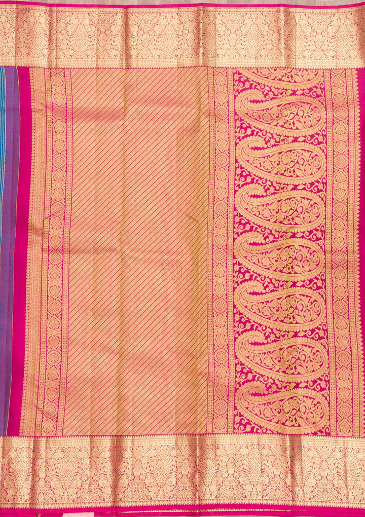 Blue Zariwork Pure Silk Saree