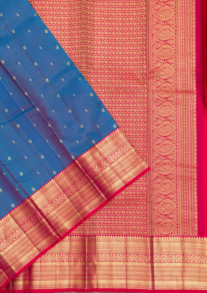 Blue Zariwork Pure Silk Saree