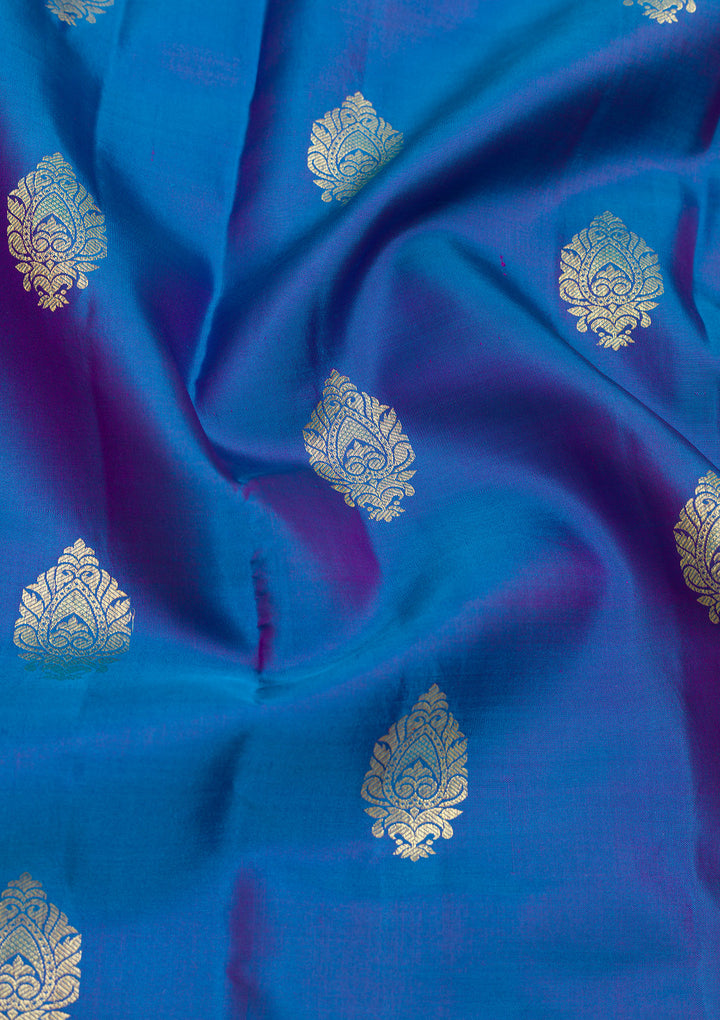 Blue Zariwork Pure Silk Saree