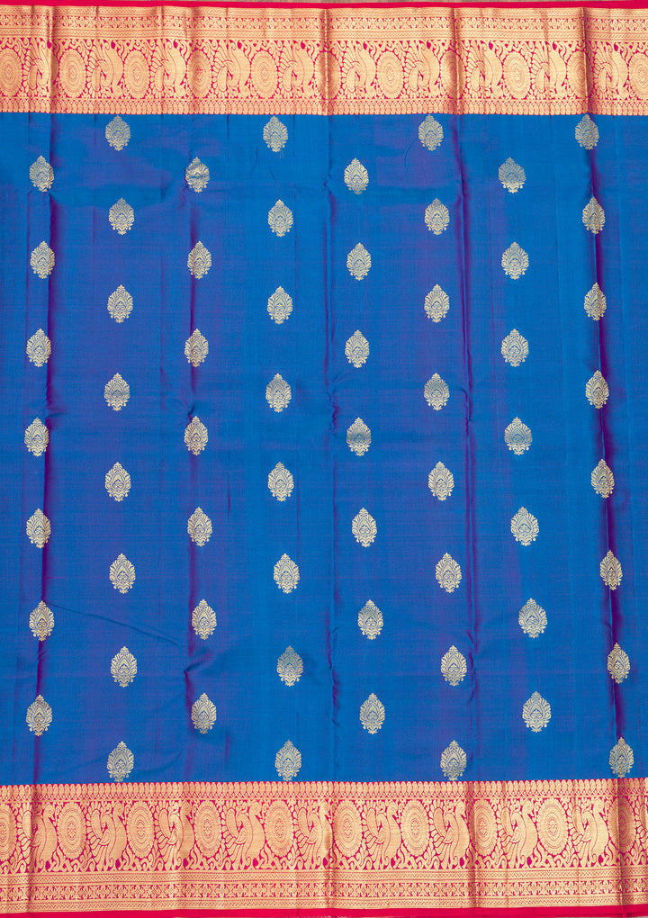 Blue Zariwork Pure Silk Saree