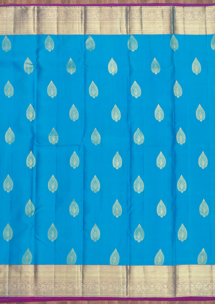 Blue Zariwork Pure Silk Saree