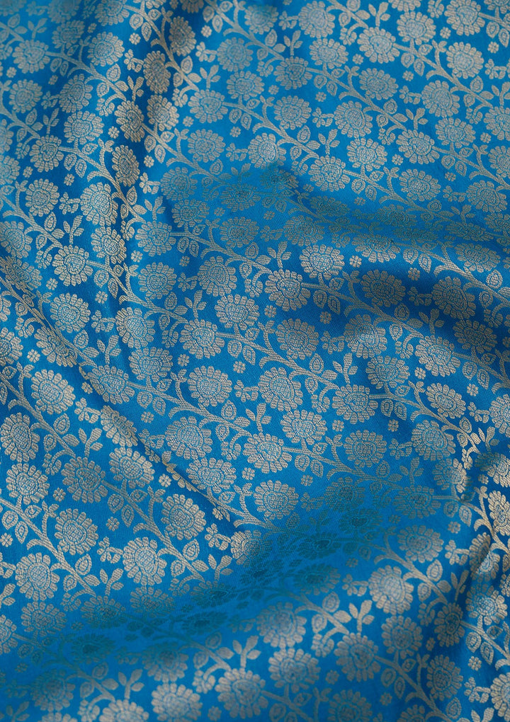 Blue Zariwork Pure Silk Saree