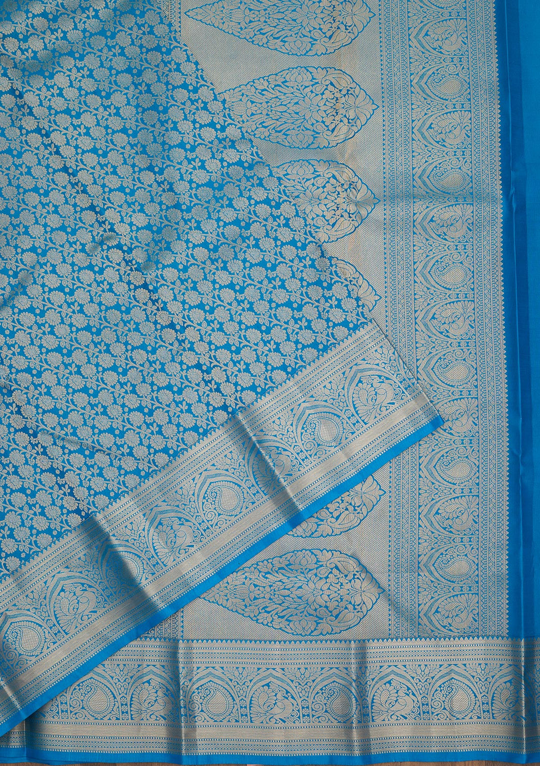Blue Zariwork Pure Silk Saree