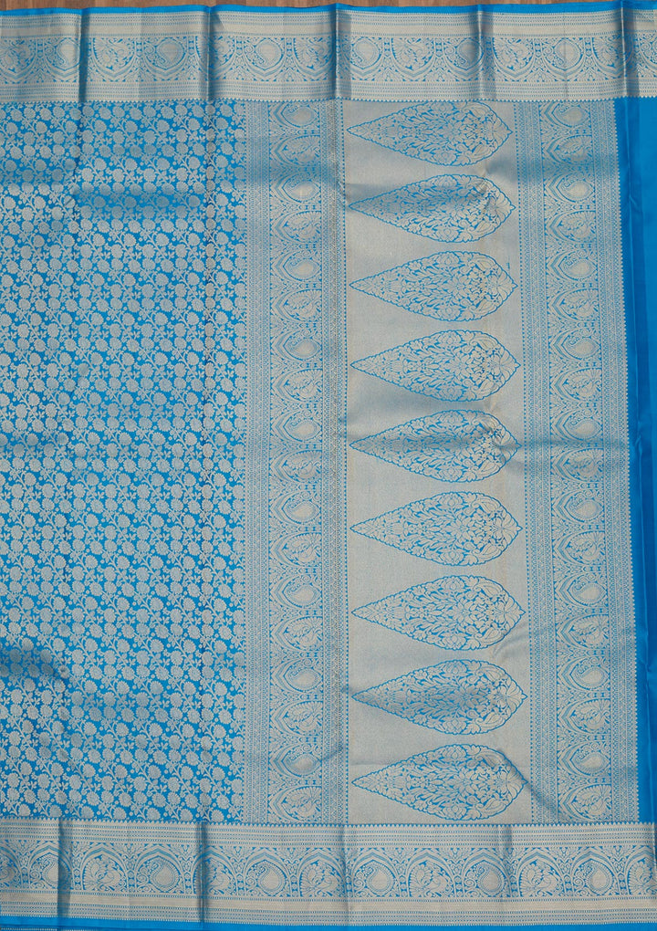 Blue Zariwork Pure Silk Saree
