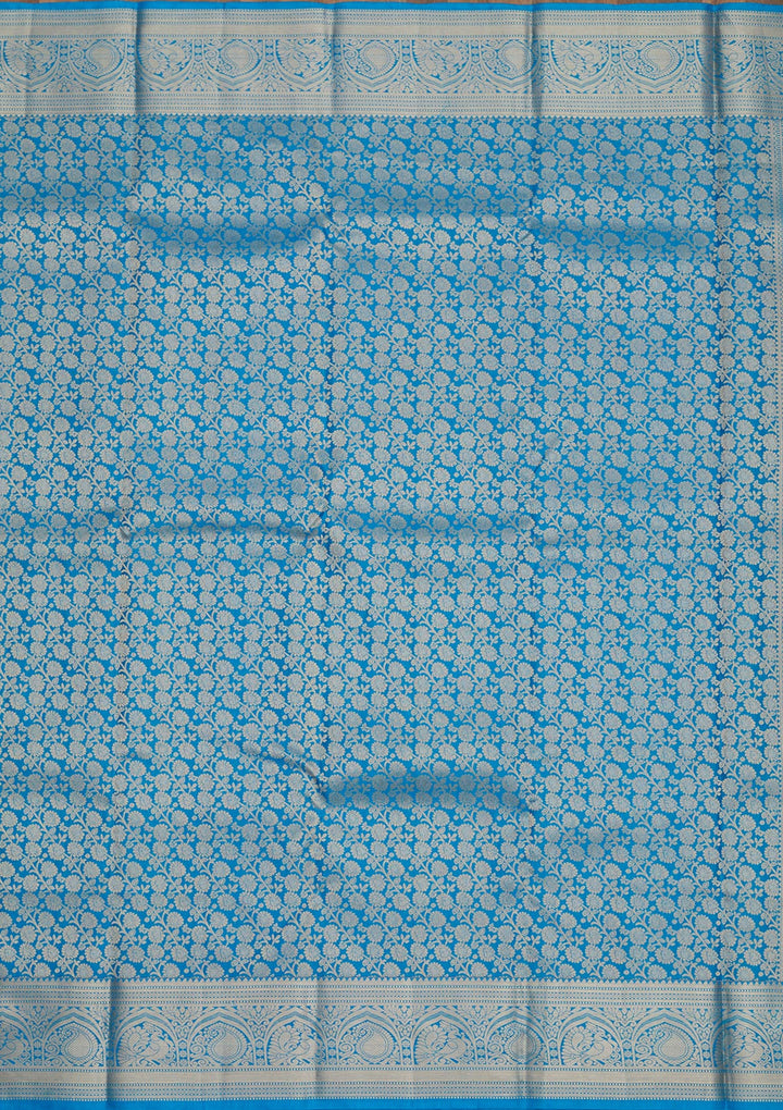 Blue Zariwork Pure Silk Saree