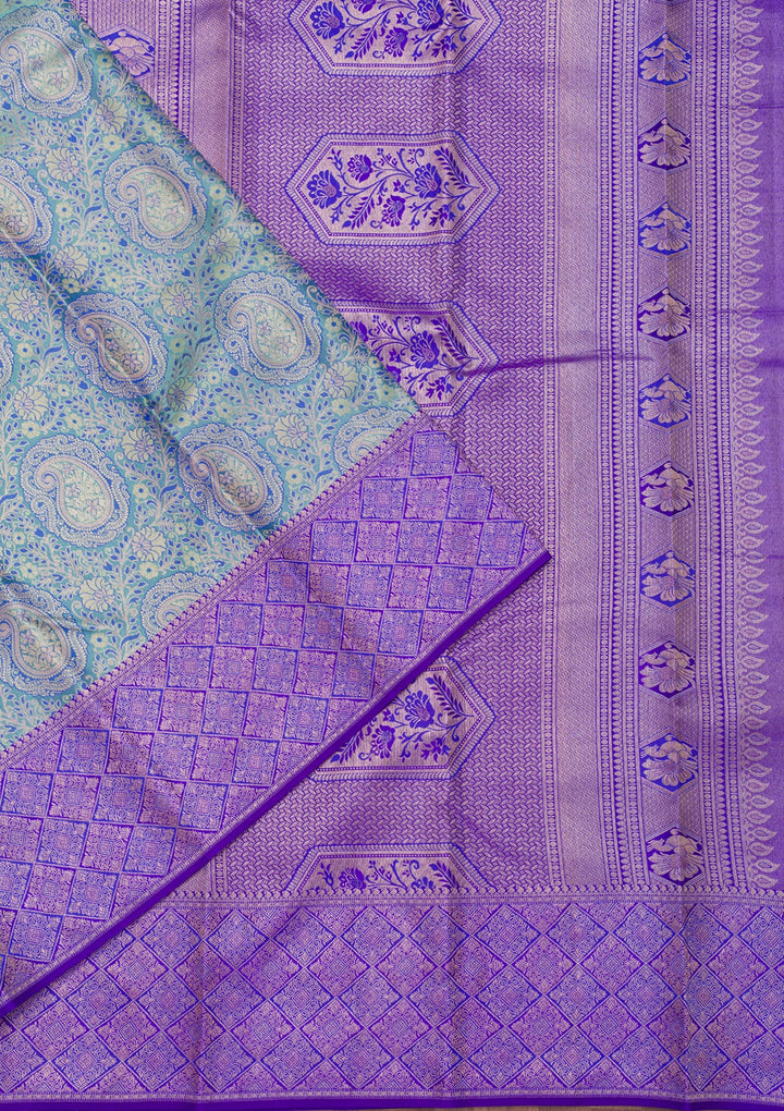 Blue Zariwork Pure Silk Saree