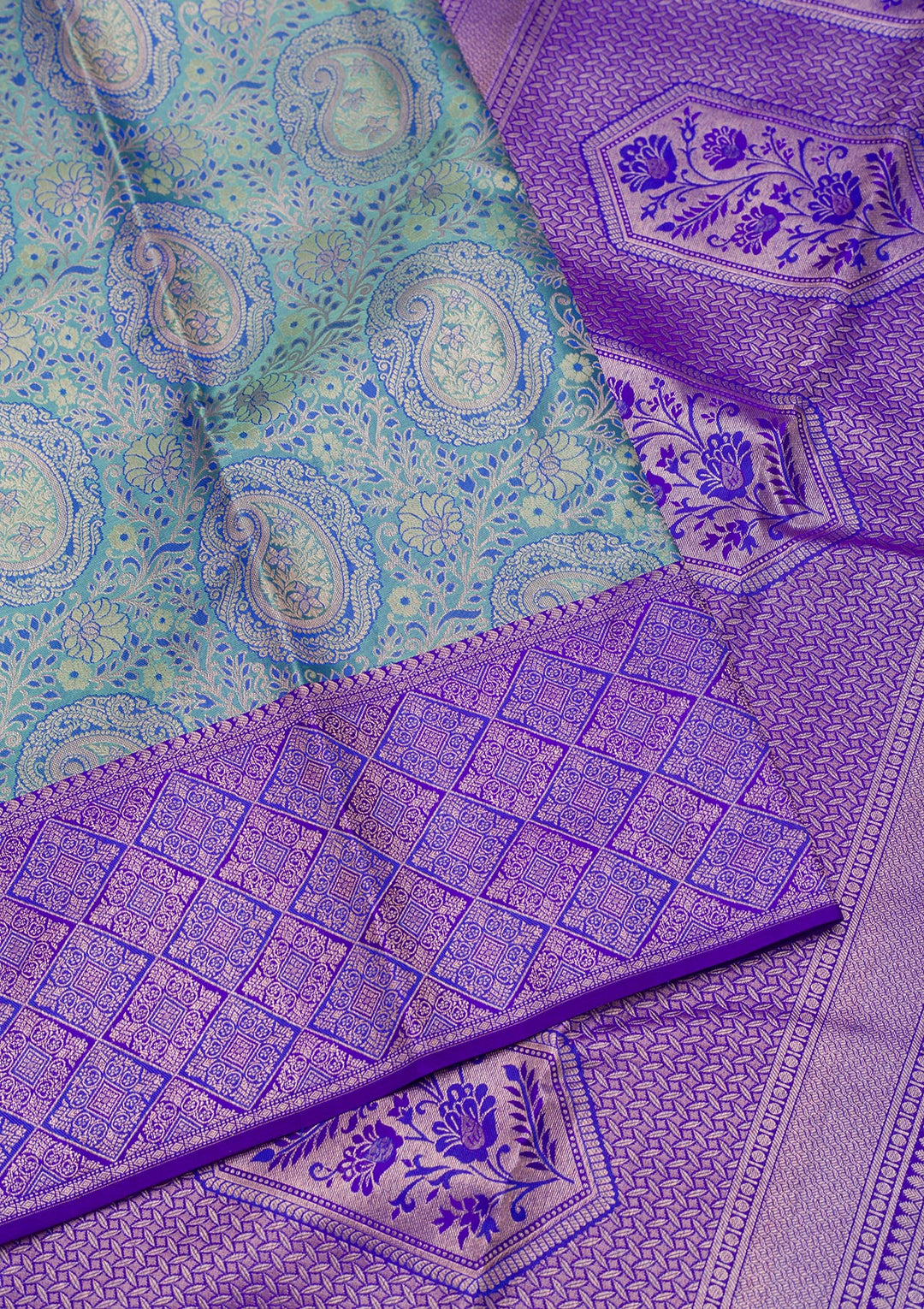 Blue Zariwork Pure Silk Saree