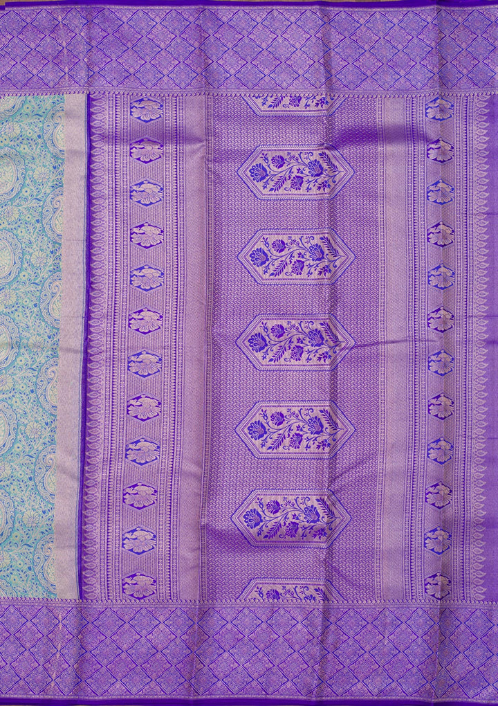 Blue Zariwork Pure Silk Saree