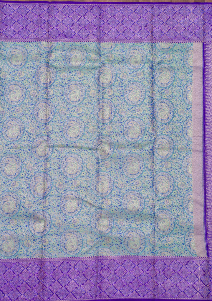 Blue Zariwork Pure Silk Saree
