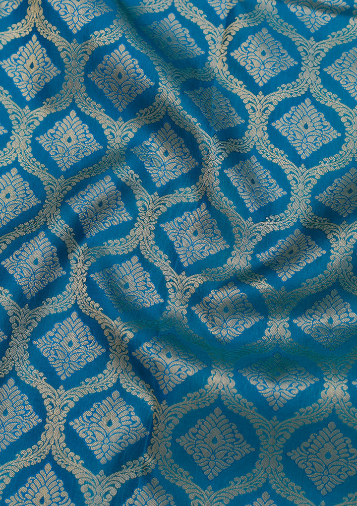 Blue Zariwork Pure Silk Saree
