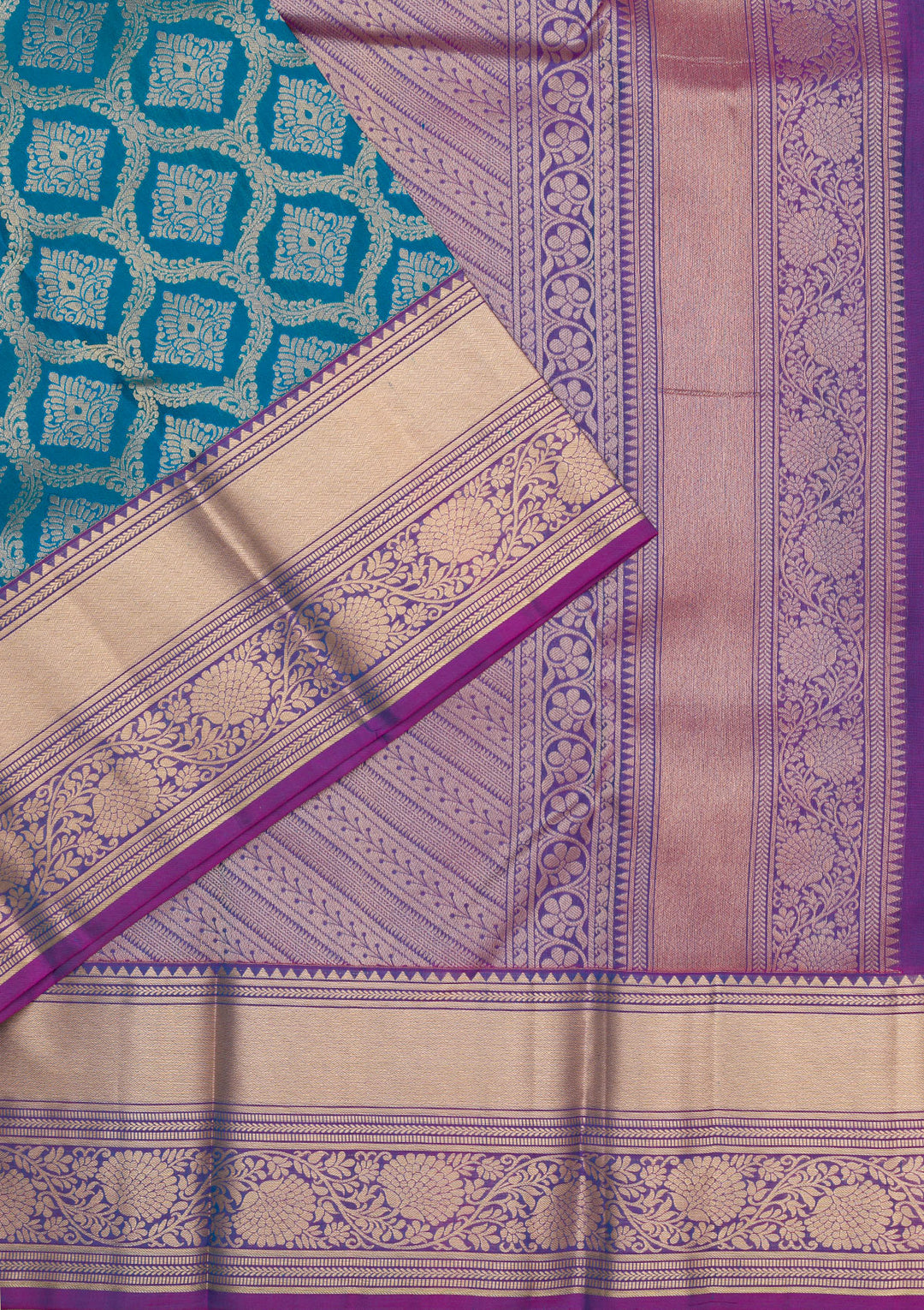 Blue Zariwork Pure Silk Saree