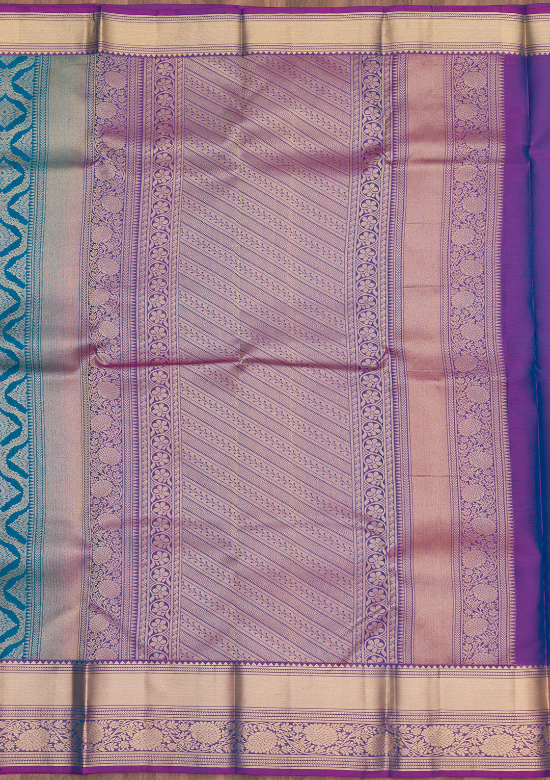 Blue Zariwork Pure Silk Saree