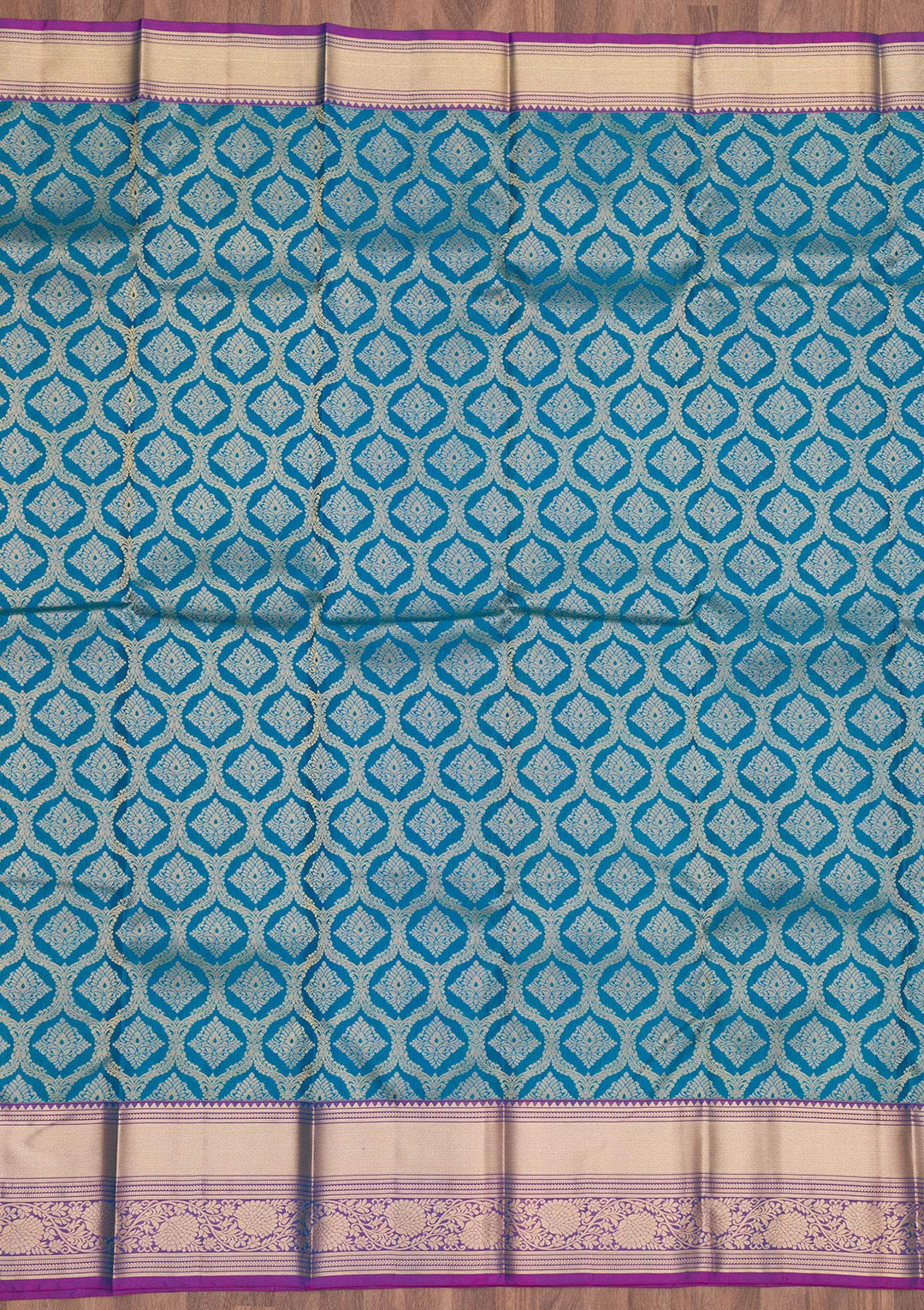 Blue Zariwork Pure Silk Saree