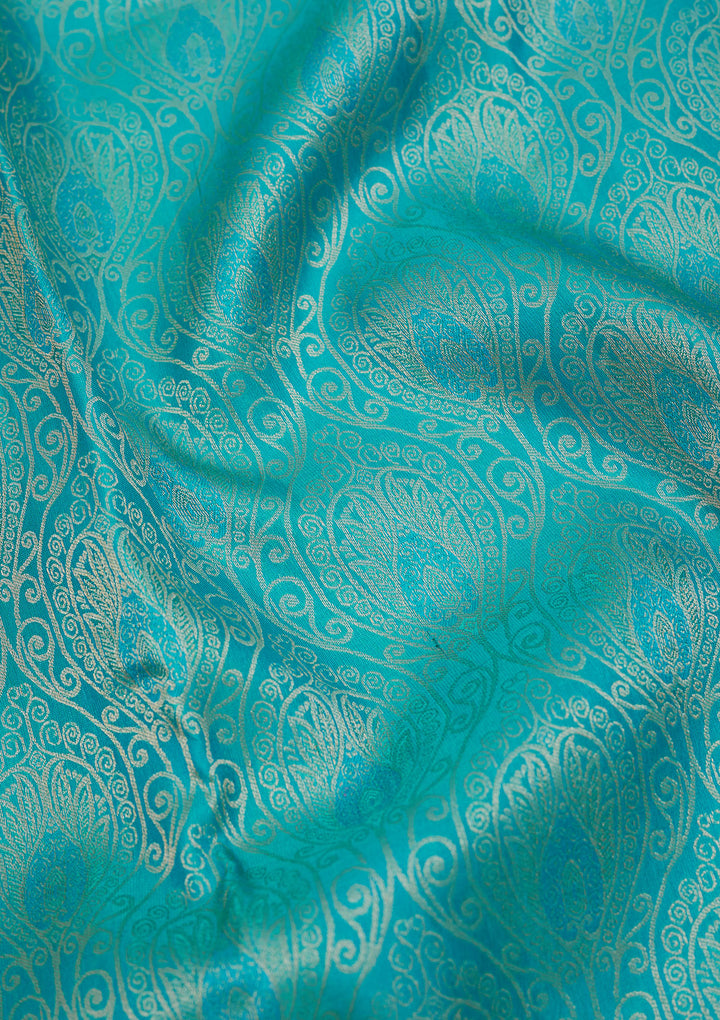 Blue Zariwork Pure Silk Saree