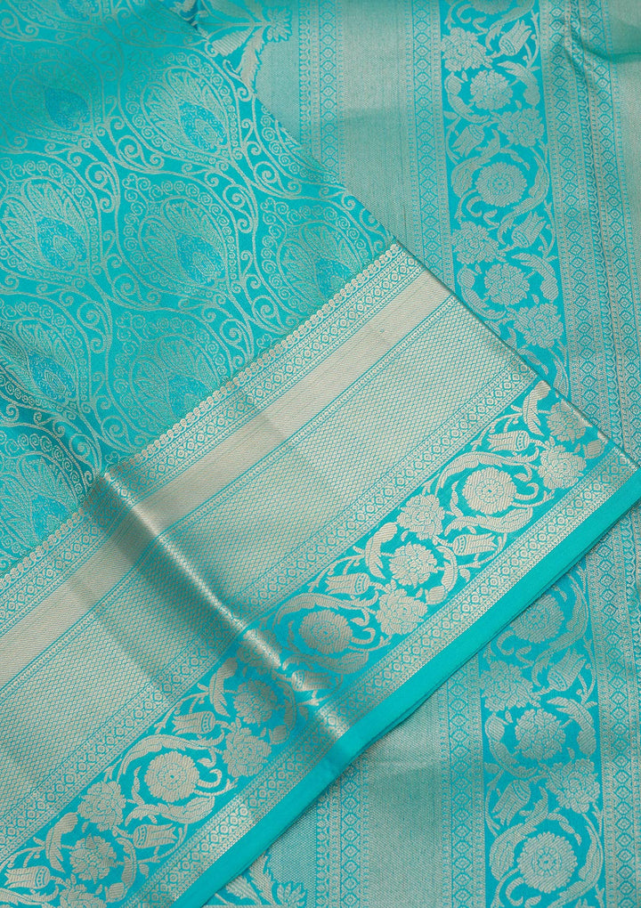 Blue Zariwork Pure Silk Saree