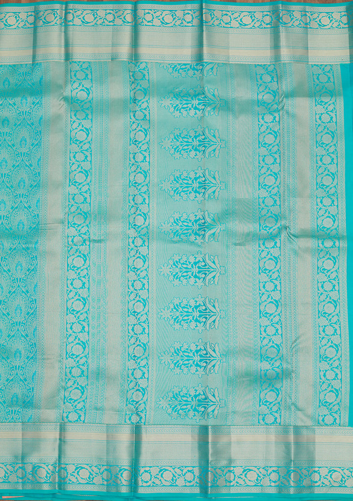 Blue Zariwork Pure Silk Saree