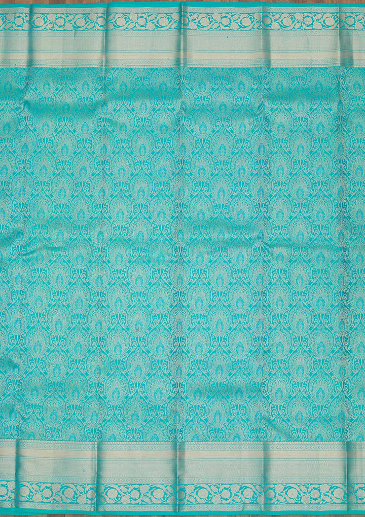 Blue Zariwork Pure Silk Saree