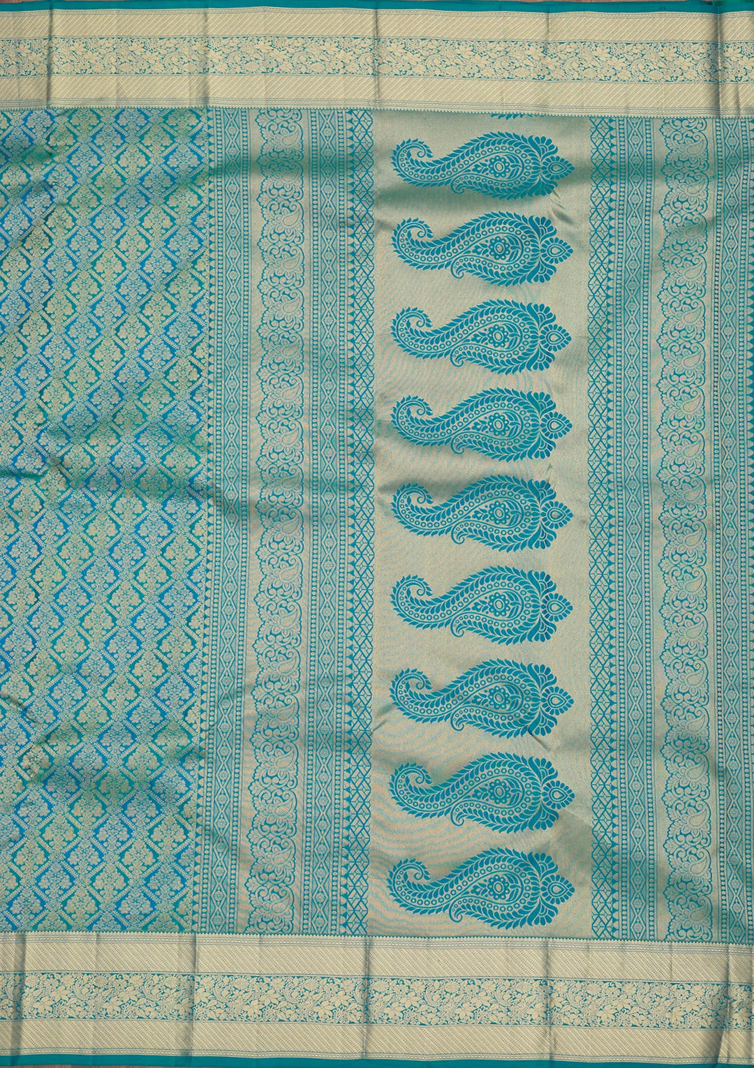 Blue Zariwork Pure Silk Saree
