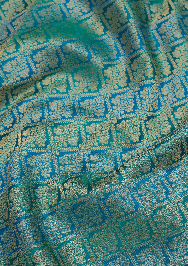 Blue Zariwork Pure Silk Saree