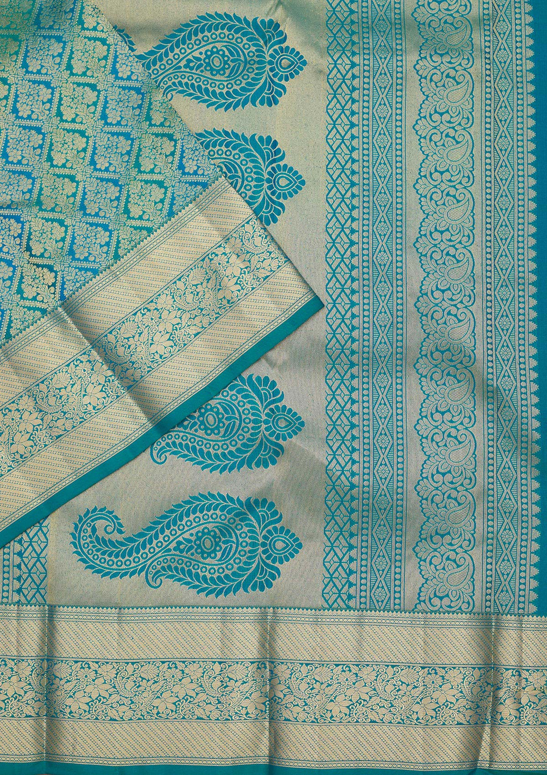 Blue Zariwork Pure Silk Saree