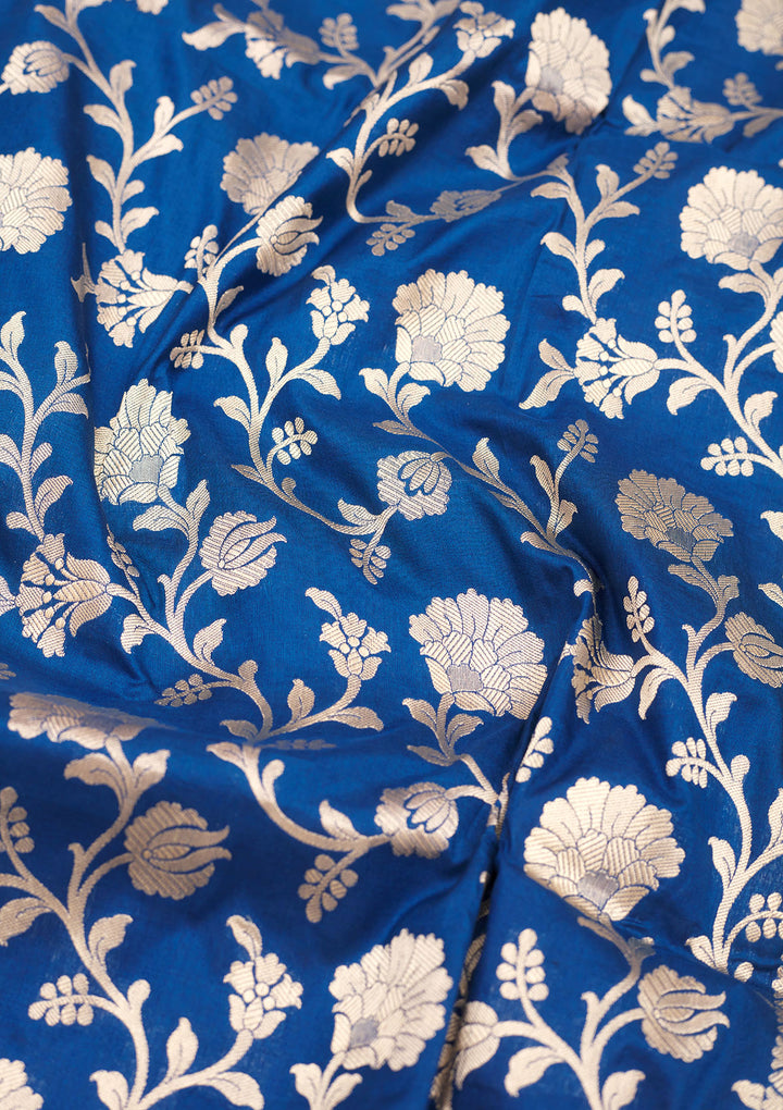 Blue Zariwork Pure Silk Saree