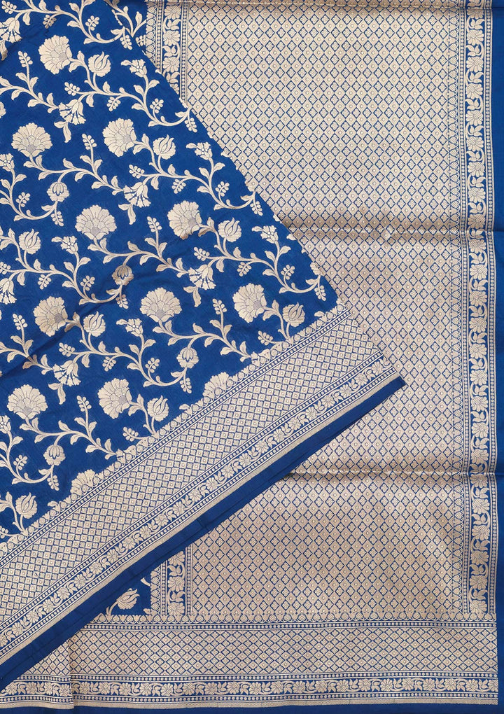 Blue Zariwork Pure Silk Saree