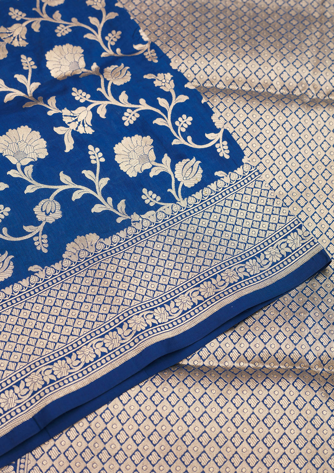 Blue Zariwork Pure Silk Saree