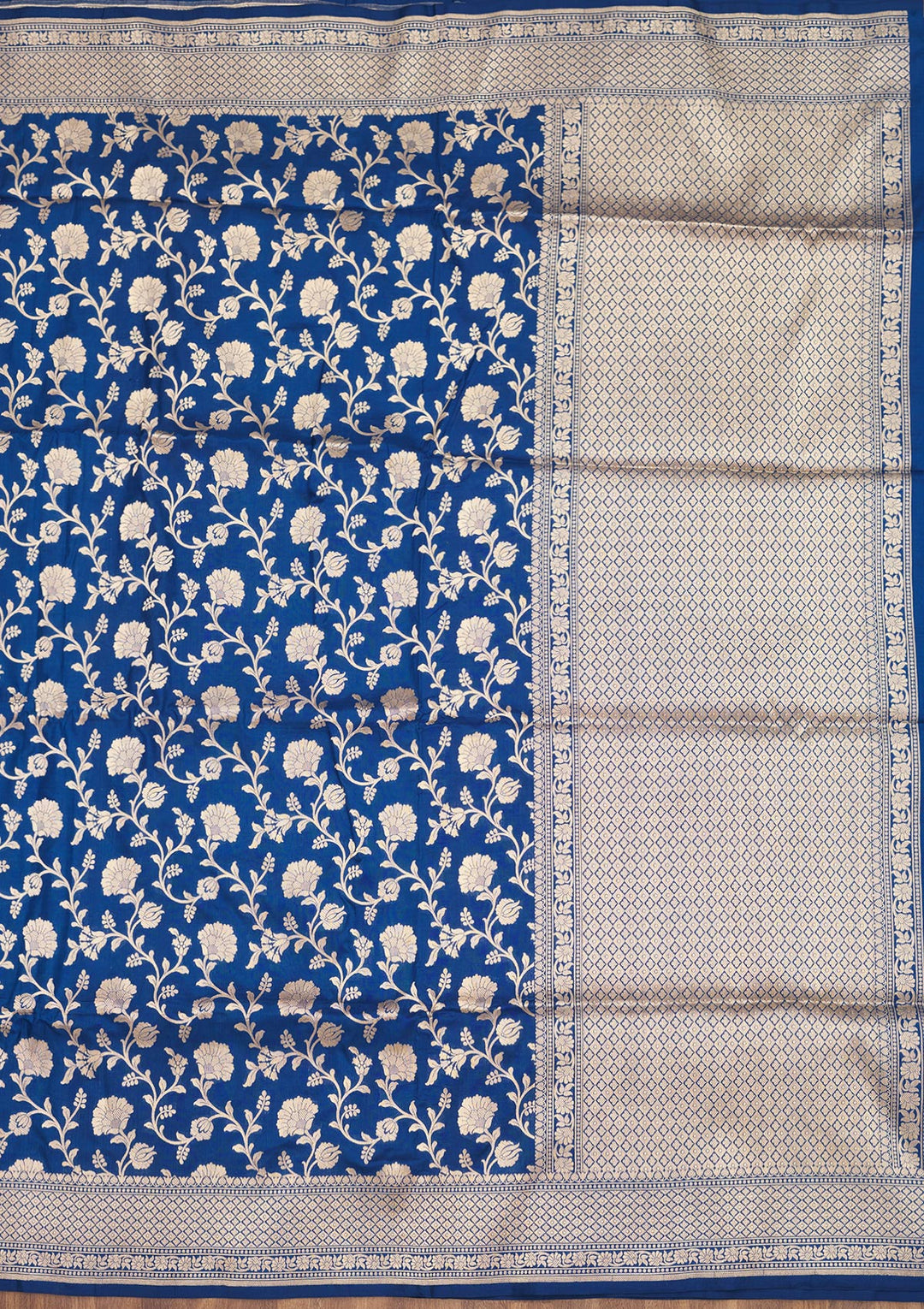 Blue Zariwork Pure Silk Saree