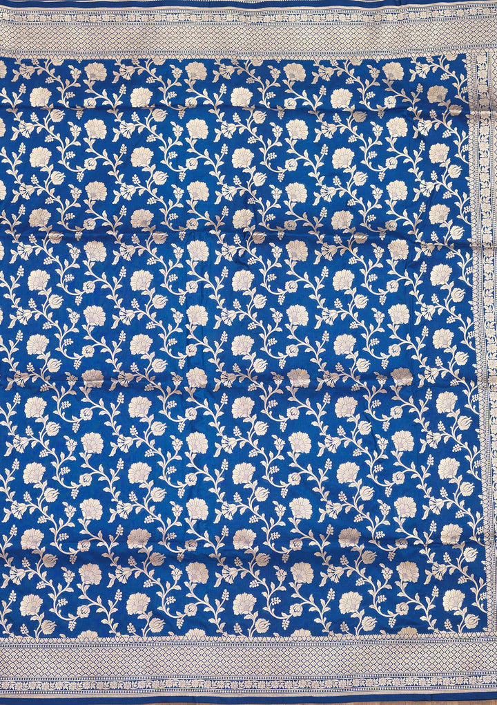Blue Zariwork Pure Silk Saree