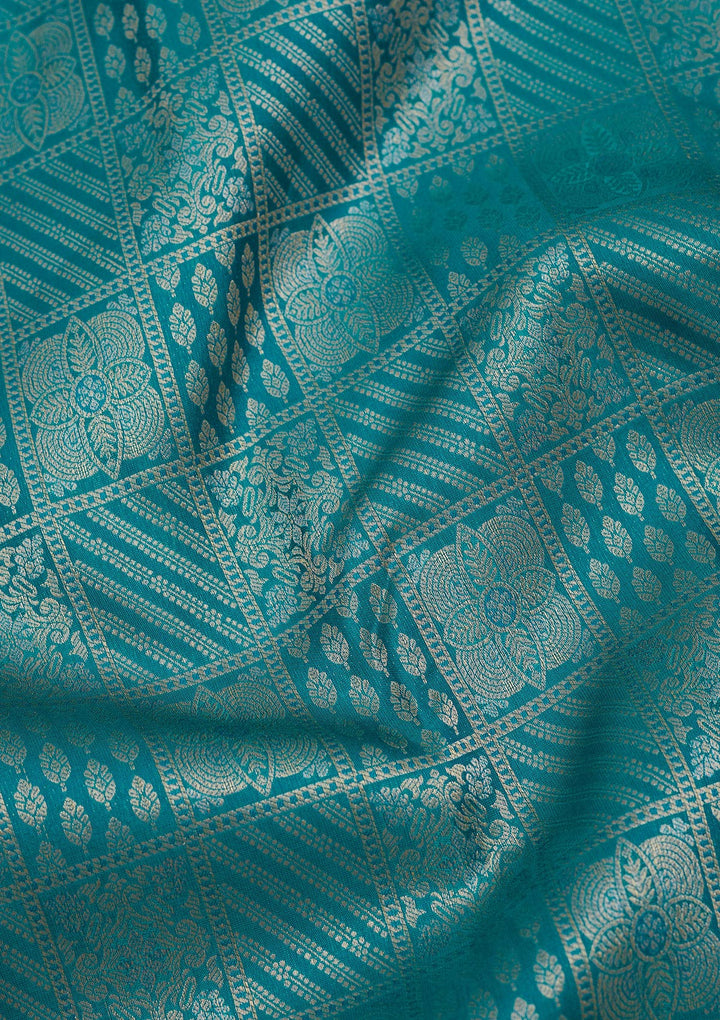 Blue Zariwork Pure Silk Saree