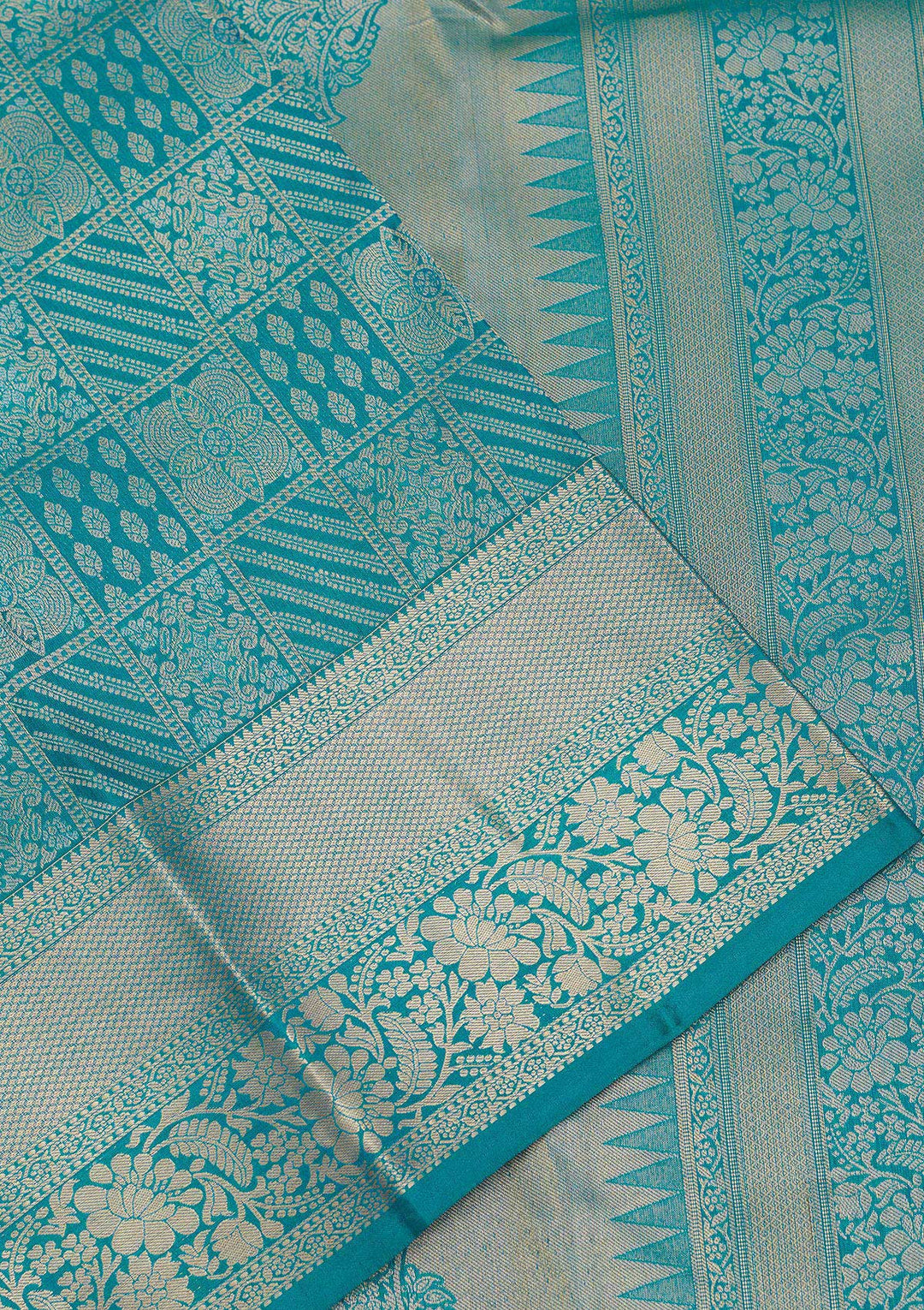 Blue Zariwork Pure Silk Saree