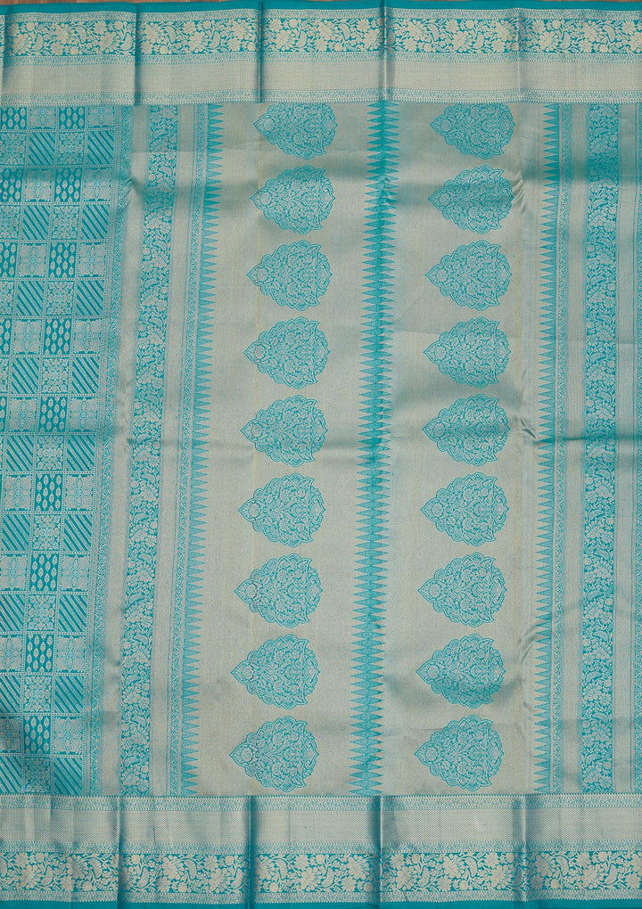 Blue Zariwork Pure Silk Saree