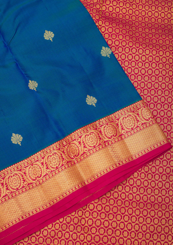 Blue Zariwork Pure Silk Saree