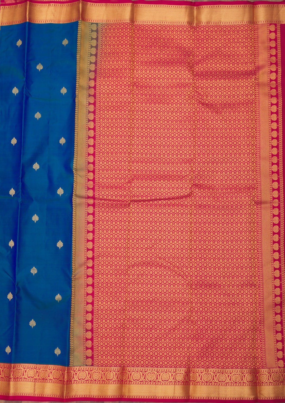 Blue Zariwork Pure Silk Saree
