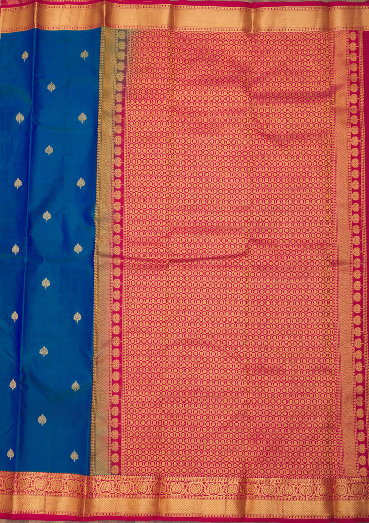 Blue Zariwork Pure Silk Saree