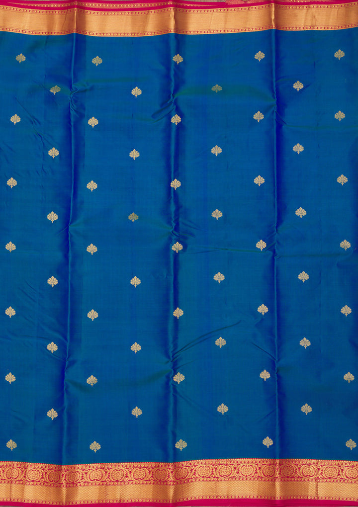 Blue Zariwork Pure Silk Saree