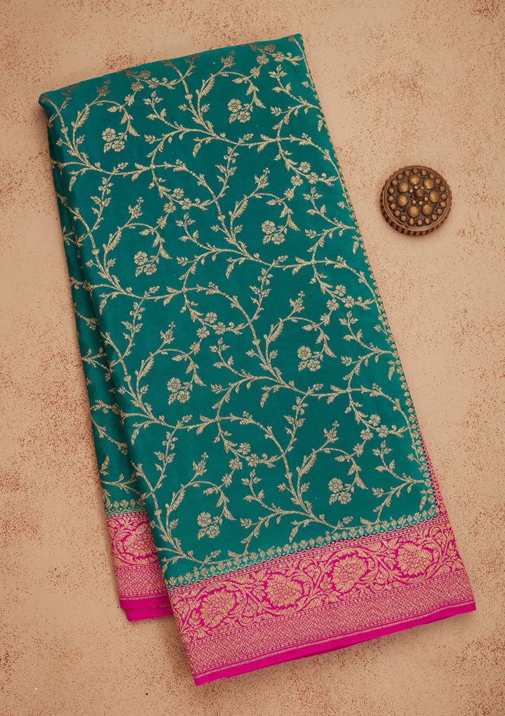 Blue Zariwork Pure Silk Saree