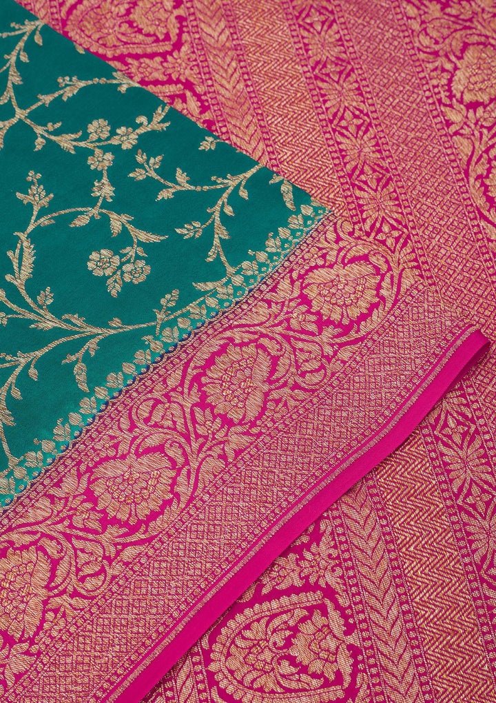 Blue Zariwork Pure Silk Saree