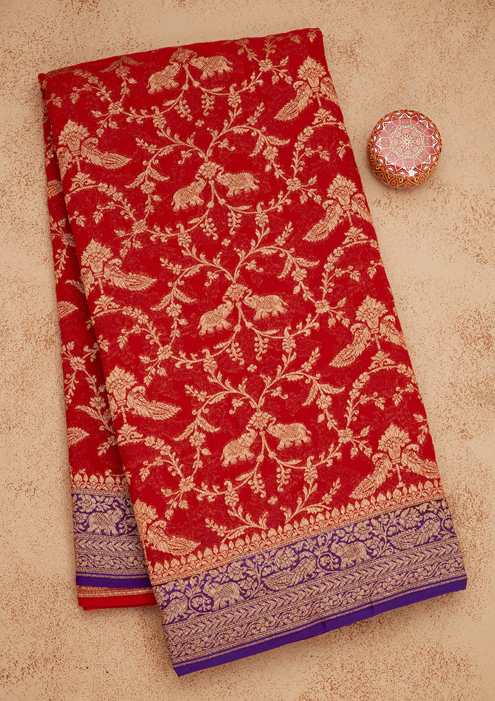 Blue Zariwork Pure Silk Saree