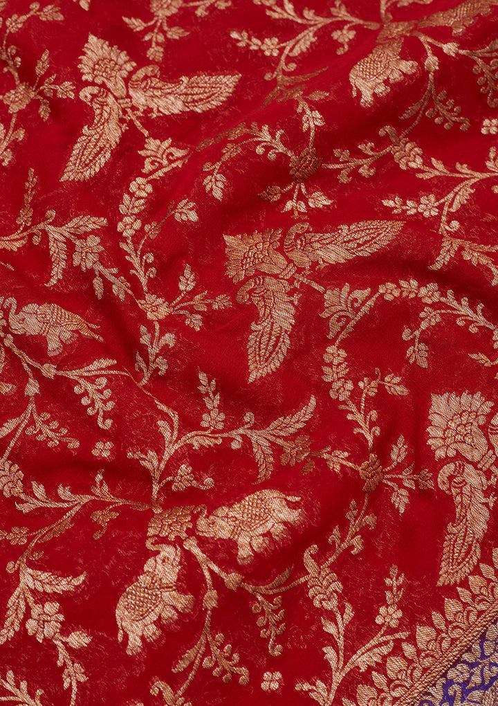 Blue Zariwork Pure Silk Saree