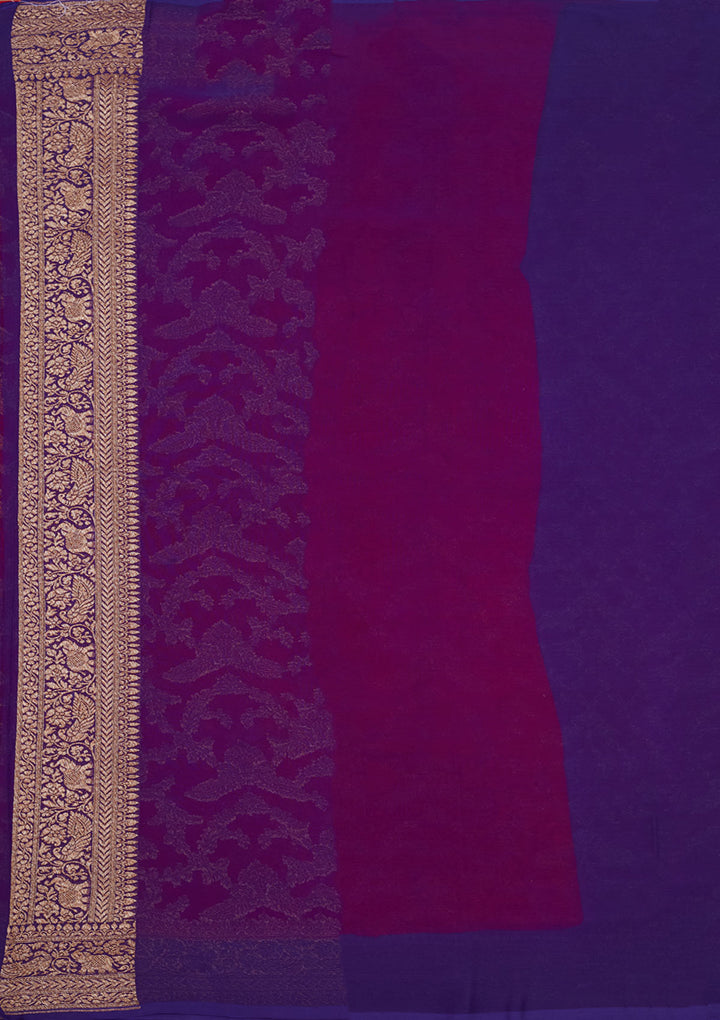 Blue Zariwork Pure Silk Saree
